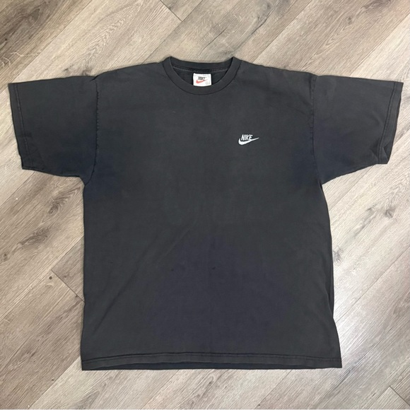 Nike Other - Vintage Nike Black Short Sleeve Crewneck Tee with Small Logo 90s Red Swoosh